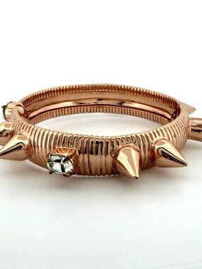 Mawi London Multicolor Crystal & Spike Embedded Cuff Magnetic Bracelet 73g